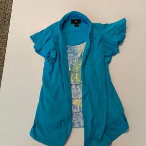 Amy Byer girls shirt with fake jacket